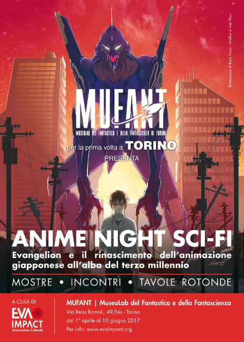 Anime Night Sci-Fi – Evangelion e il rinascimento dell’animazione giapponese all’alba del terzo millennio - Illustrazione di Ilaria Ticino, grafica di Ivan Ricci