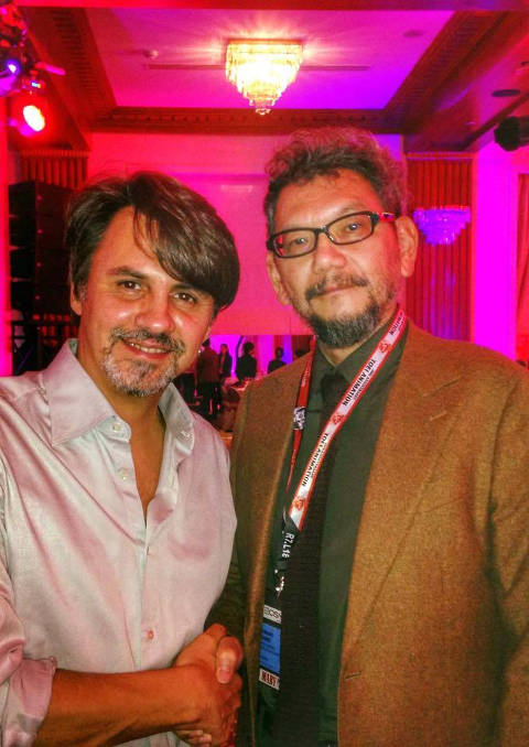 Hideaki Anno e Carlo Cavazzoni a Cannes