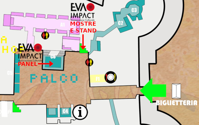 Casale Comics&Games - Mappa che indica mostre, stand e panel di EVA IMPACT