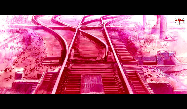 I binari del treno potrebbero essere una metafora degli infiniti universi paralleli creati da Shinji in seguito al Perfezionamento?
