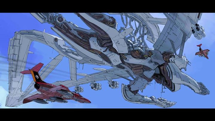 Un fotogramma tratto dal secondo video promozionale della Japan Anima(tor)'s Exhibition - Nave volante che ricorda la Wunder
