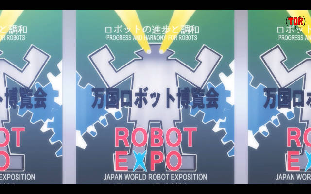 PROGRESS AND HARMONY FOR ROBOTS della Robot Expo cita chiaramente Progress and Harmony for Mankind dell'Expo '70