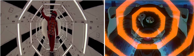 La forma ottagonale dell'A.T. Field ricorda la struttura dei corridoi della nave spaziale di 2001: Odissea nello spazio