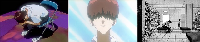 La disperazione di Shinji: episodio 25 TV, The End of Evangelion, manga volume 11