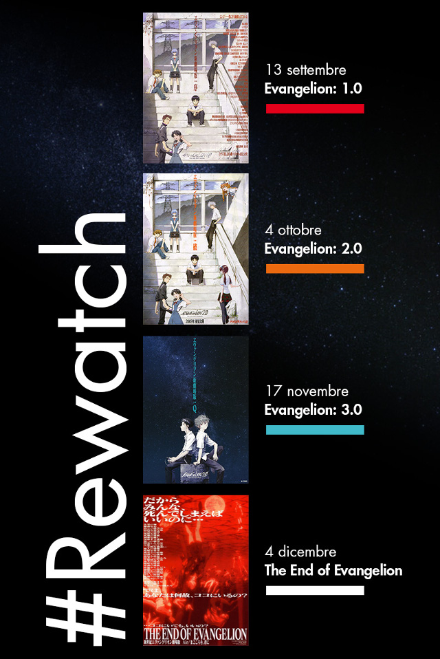 Il calendario del #Rewatch - Evangelion: 1.0, Evangelion: 2.0, Evangelion: 3.0, The End of Evangelion