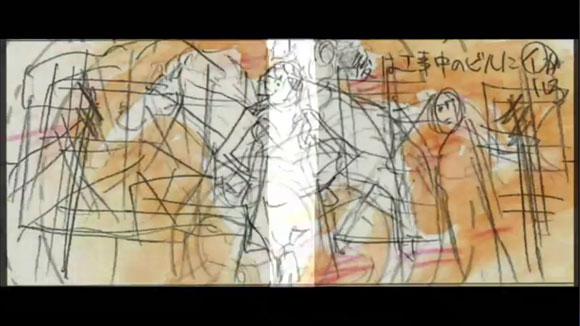 Peaceful Times - Asuka (e, nella scritta in alto a destra: Poco dopo  all'interno dei palazzi in costruzione)
