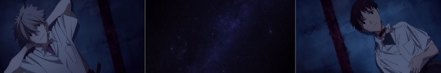 Kaworu e Shinji ammirano il cielo stellato in EVANGELION: 3.0